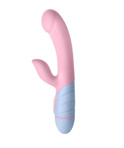 Femmefunn Ffix Rabbit Waterproof Silicone Dual Stimulation G-Spot Vibrator Light Pink