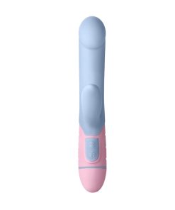 Femmefunn Ffix Rabbit Waterproof Silicone Dual Stimulation G-Spot Vibrator Light Blue