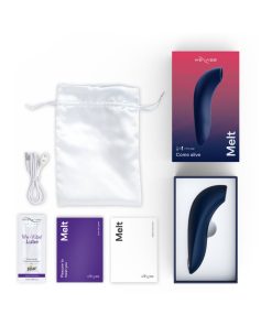 We-Vibe Melt Rechargeable Silicone Pleasure Air Clitoral Stimulator Midnight Blue