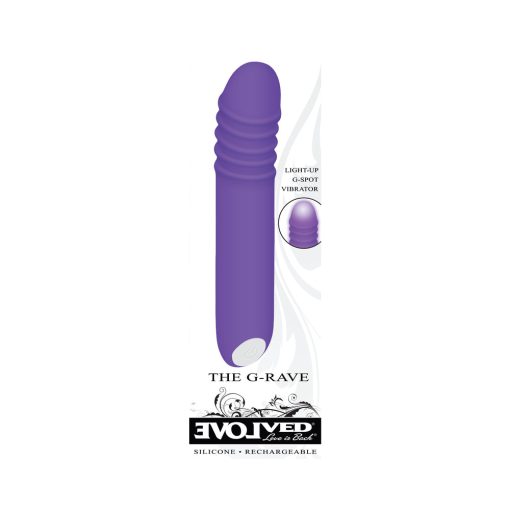 Evolved The G-Rave Light-Up Rechargeable Silicone G-Spot Vibrator Purple - Image 8