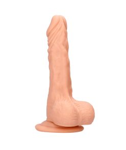 Realrock Realistic 7 In. Dildo With Balls And Suction Cup Beige