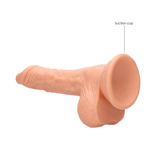 Realrock Realistic 7 In. Dildo With Balls And Suction Cup Beige - Image 5