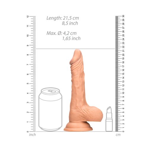 RealRock Realistic 8 In. Dildo With Balls & Suction Cup – Beige - Image 10