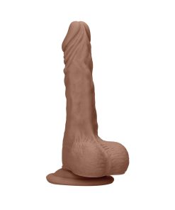 Realrock Realistic 9 In. Dildo With Balls And Suction Cup Tan