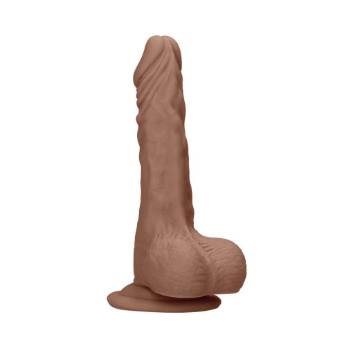 Realrock Realistic 9 In. Dildo With Balls And Suction Cup Tan - Image 2
