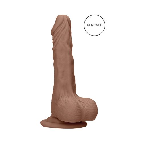 Realrock Realistic 9 In. Dildo With Balls And Suction Cup Tan - Image 3