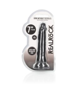 Realrock Realistic 7 In. Dildo With Suction Cup Black