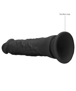 Realrock Realistic 7 In. Dildo With Suction Cup Black
