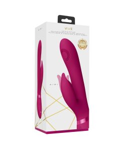 Vive Aimi Rechargeable Swinging Pulse-Wave Silicone Rabbit Vibrator Pink