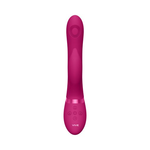 Vive Aimi Rechargeable Swinging Pulse-Wave Silicone Rabbit Vibrator Pink - Image 4