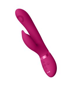 Vive Aimi Rechargeable Swinging Pulse-Wave Silicone Rabbit Vibrator Pink