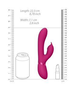 Vive Aimi Rechargeable Swinging Pulse-Wave Silicone Rabbit Vibrator Pink
