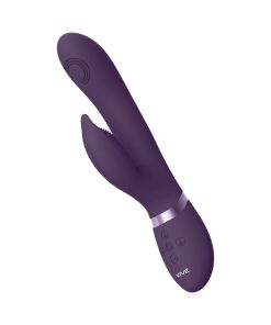 Vive Aimi Rechargeable Swinging Pulse-Wave Silicone Rabbit Vibrator Purple