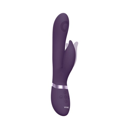 Vive Aimi Rechargeable Swinging Pulse-Wave Silicone Rabbit Vibrator Purple - Image 6