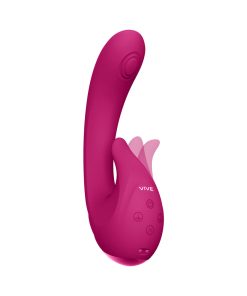 Vive Miki Rechargeable Pulse Wave & Flickering Dual Stimulation G-Spot Vibrator Pink