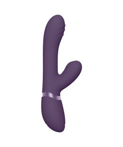 Vive Tani Rechargeable Finger Motion With Pulse-Wave & Vibrating Silicone Dual Stimulator Purple
