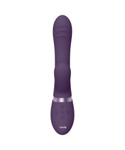 Vive Tani Rechargeable Finger Motion With Pulse-Wave & Vibrating Silicone Dual Stimulator Purple