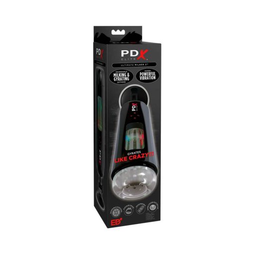 Pdx Elite Ultimate Milker 2 Rechargeable Gyrating Suction Stroker With Hands-Free Suction Cup