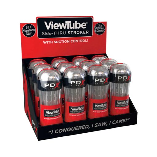 Pdx Elite Viewtube See-Thru Stroker 12-Piece Display