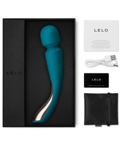 Lelo Smart Wand 2 Medium Rechargeable Wand Vibrator Ocean Blue