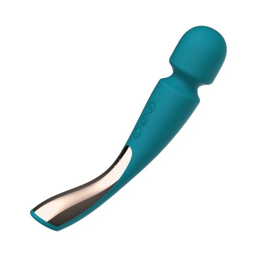 Lelo Smart Wand 2 Medium Rechargeable Wand Vibrator Ocean Blue - Image 2