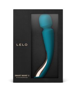 Lelo Smart Wand 2 Medium Rechargeable Wand Vibrator Ocean Blue