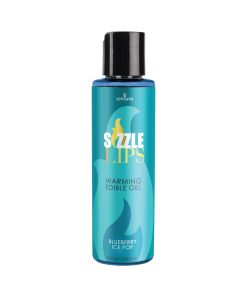 Sensuva Sizzle Lips Warming Edible Gel Blueberry Ice Pop 4.2 Oz.