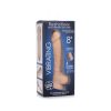 Curve Toys Fleshstixxx Rechargeable 8 In. Posable Vibrating Dildo With Balls & Suction Cup Beige
