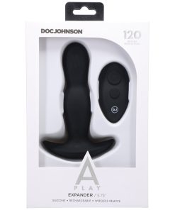 A-Play Expander Rechargeable Silicone Anal Plug With Remote Black