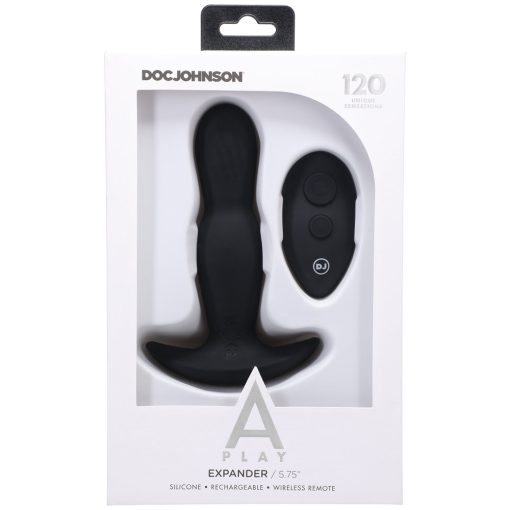 A-Play Expander Rechargeable Silicone Anal Plug With Remote Black