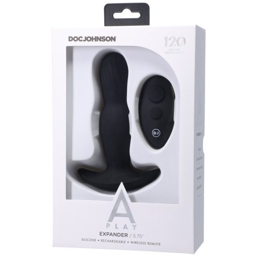 A-Play Expander Rechargeable Silicone Anal Plug With Remote Black - Image 4
