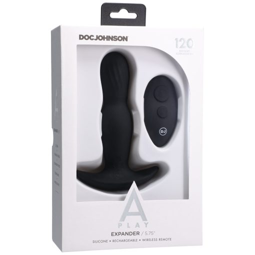 A-Play Expander Rechargeable Silicone Anal Plug With Remote Black - Image 7