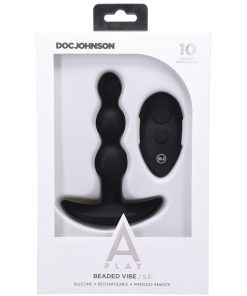 A-Play Beaded Vibe Rechargeable Silicone Anal Plug With Remote Black