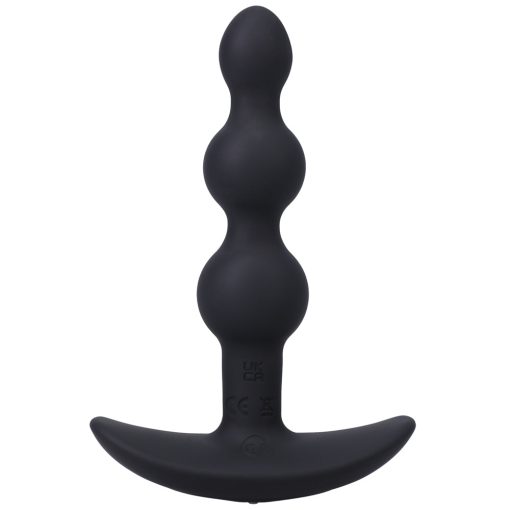 A-Play Beaded Vibe Rechargeable Silicone Anal Plug With Remote Black - Image 3