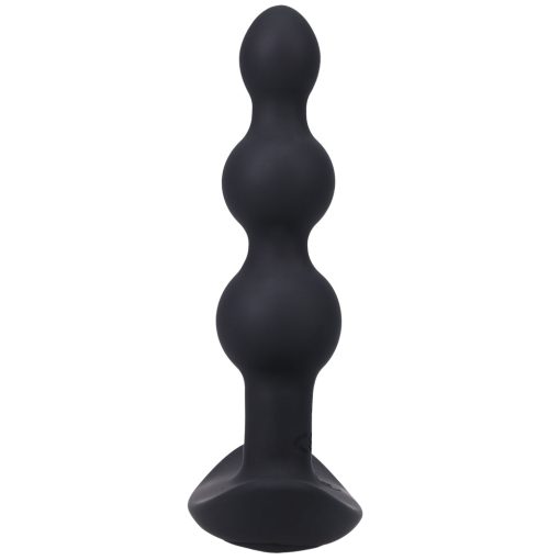 A-Play Beaded Vibe Rechargeable Silicone Anal Plug With Remote Black - Image 6
