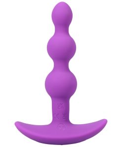 A-Play Beaded Vibe Rechargeable Silicone Anal Plug With Remote Purple