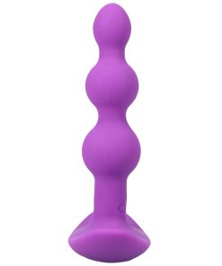 A-Play Beaded Vibe Rechargeable Silicone Anal Plug With Remote Purple