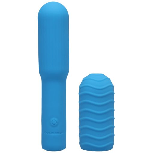Pocket Rocket Elite Rechargeable Bullet With Removable Sleeve Sky Blue - Image 2