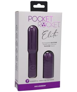 Pocket Rocket Elite Rechargeable Bullet With Removable Sleeve Purple