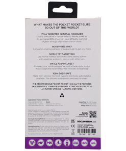 Pocket Rocket Elite Rechargeable Bullet With Removable Sleeve Purple