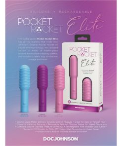 Pocket Rocket Elite Rechargeable Bullet With Removable Sleeve Purple