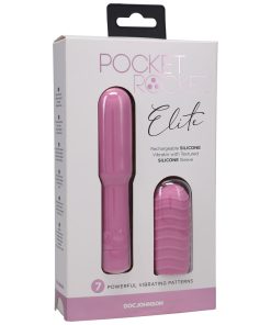 Pocket Rocket Elite Rechargeable Bullet With Removable Sleeve Pink