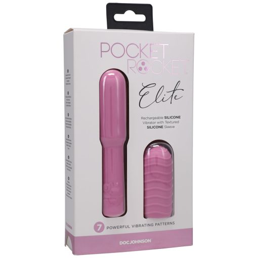 Pocket Rocket Elite Rechargeable Bullet With Removable Sleeve Pink - Image 5