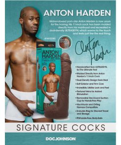 Signature Cocks Anton Harden 11 In. Ultraskyn Cock With Removable Vac-U-Lock Suction Cup