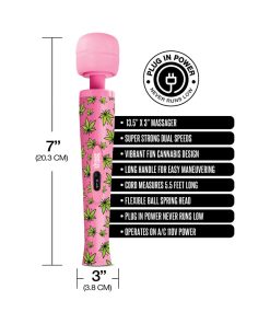 Stoner Vibes Wacky Weed Wand Massager Pink Kush