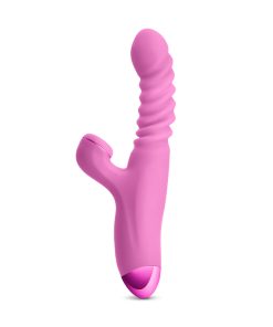 Luxe Nova Rechargeable Thrusting & Throbbing Stimulator Pink