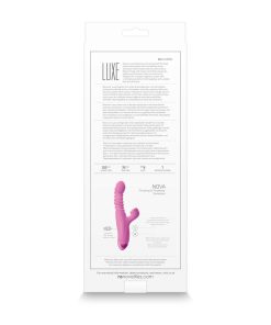 Luxe Nova Rechargeable Thrusting & Throbbing Stimulator Pink