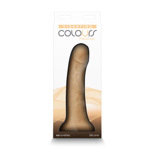 Colours Pleasures 7 In. Vibrating Dildo Beige - Image 2