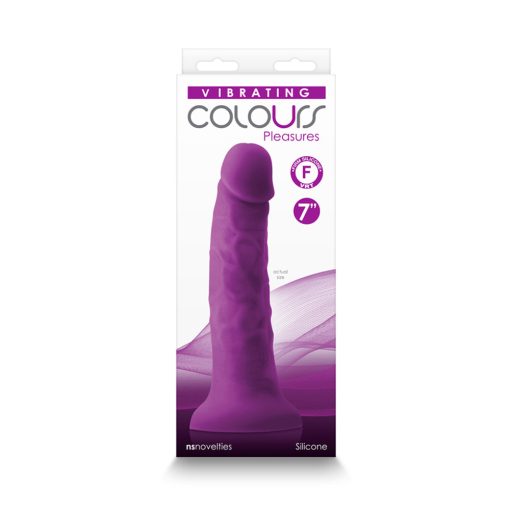 Colours Pleasures 7 In. Vibrating Dildo Purple