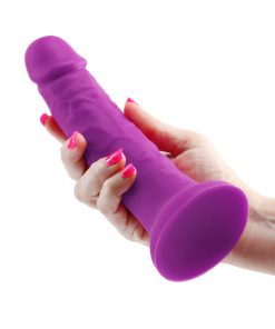 Colours Pleasures 7 In. Vibrating Dildo Purple